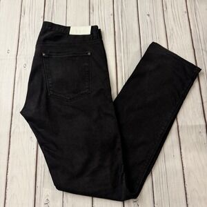 Acne Jeans Max Cash 36x34 Washed Black Slim Straight Denim